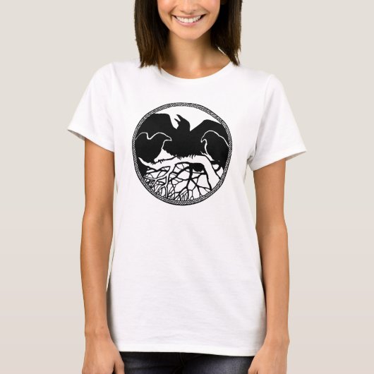 T-shirt Raven pour femmes Corbeau d'art Chemise Da (Devant)