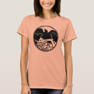 T-shirt Raven pour femmes Corbeau d'art Chemise Da