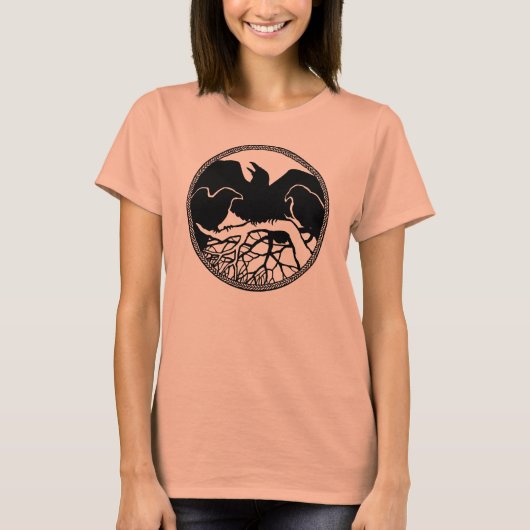 T-shirt Raven pour femmes Corbeau d'art Chemise Da (Devant)