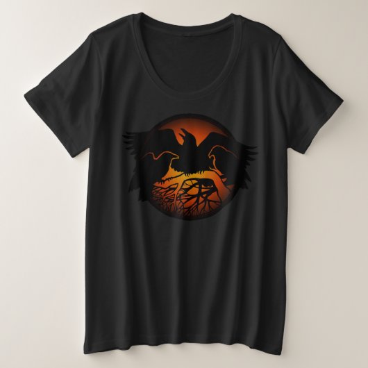 T-shirt Raven Shirt Femme Plus Size Raven (Design devant)