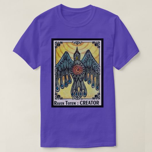 T-shirt Raven TShirtCreator Raven Totem Spirit Guide (Design devant)