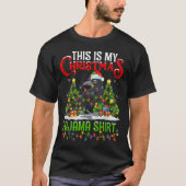 T-shirt Raven Xmas Lights This Is My Christmas Pajama (Devant)