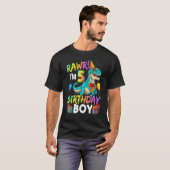 T-shirt Raw I'm 5 Birthday Boy Funny Dinosaur Air Balloon (Devant entier)
