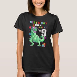 T-shirt Rawr 9 ans I'm 9th Birthday Rex Dinosaur B