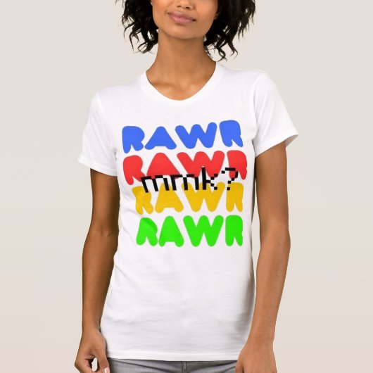 T-shirt RAWR coloré (Devant)