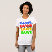 T-shirt RAWR coloré (Devant entier)