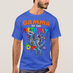 T-shirt Rawr Gamma Du Garçon D'Anniversaire Astronaut Ridi