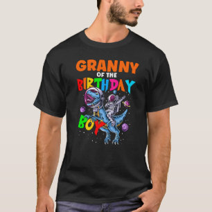 T-shirt Rawr Granny Of The Birthday Boy Astronaut Riding D
