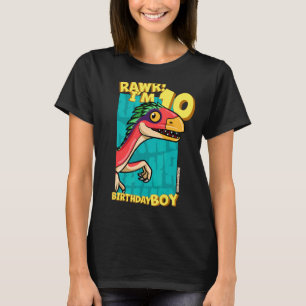 T-shirt Rawr I'm 10 Birthday Boys 10th Birthday Dino Dein