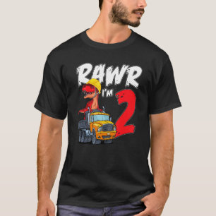 T-shirt Rawr I'm 2 C'est mon 2ème anniversaire Dinosaure s