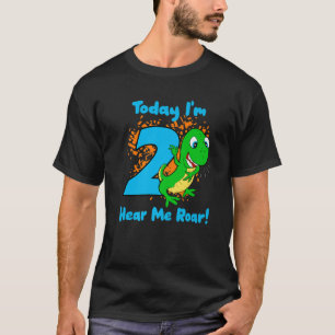 T-shirt Rawr I'm 2 Dinosaur 2e Dino T-Rex Deux Ans Bi