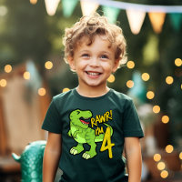 Rawr I'm 4 mignon 4e anniversaire Dinosaur Cadeau