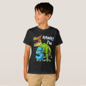 T-shirt Rawr I'm 5 5th Birthday T Rex Dinosaur Funny Party (Devant entier)