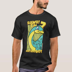 T-shirt Rawr I'm 7 Birthday Boys 7th Birthday Dino Apatos