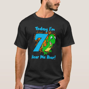 T-shirt Rawr I'm 7 Dinosaur 7e Dino T-Rex Sept Ans