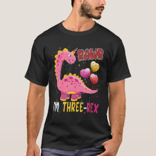 T-shirt Rawr I'm Three-Rex Funny 3ème Anniversaire 3 ans R