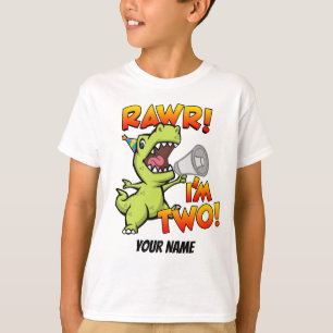 T-shirt Rawr I's Two Dinosaur