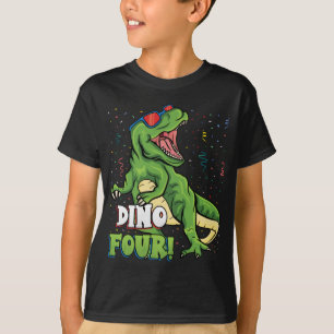 T-shirt Rawr Je suis un Dinofour 4e anniversaire Dinosaur