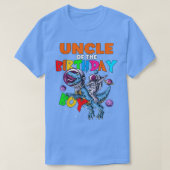 T-shirt Rawr Oncle Of The Birthday Boy Astronaut Riding Di (Design devant)