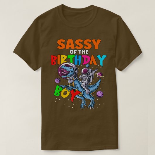T-shirt Rawr Sassy De L'Astronaut Anniversaire Riding Di (Design devant)