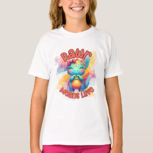 T-shirt Rawr signifie Amour Valentines chemise