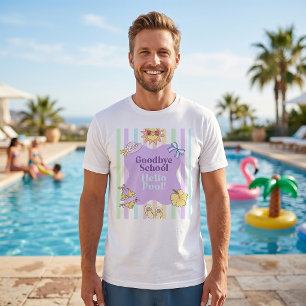 T-shirt rayé Goodbye School Hello Pool