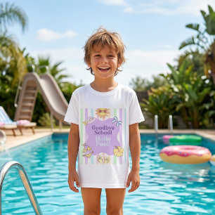 T-Shirt rayé Goodbye School Hello Pool