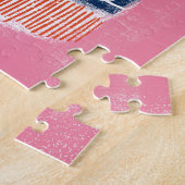 T-shirt rayé Puzzle (Côté)