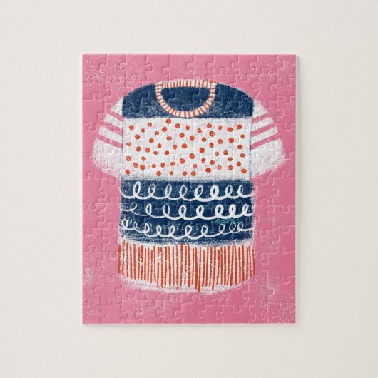 T-shirt rayé Puzzle (Vertical)