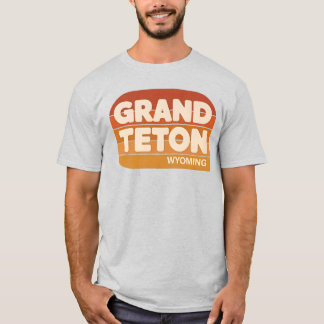 T-shirt rayé rétro Grand Teton Wyoming