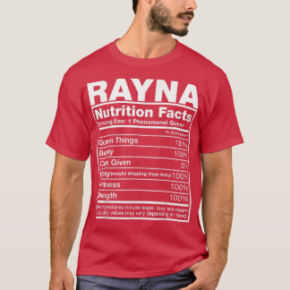 T-shirt Rayna Nutrition FactsRayna Nom Anniversaire