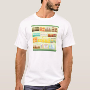 T-shirt rayon de supermarché café thé grains