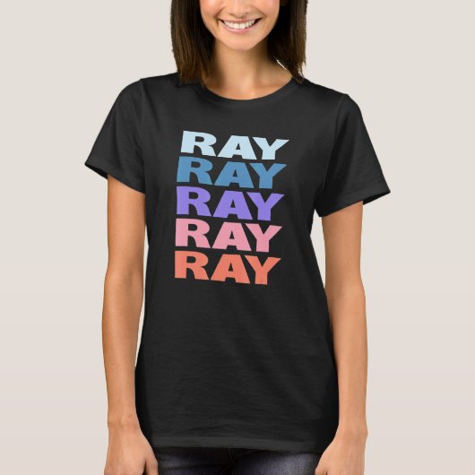 T-shirt Rayon de texte répété moderne (Devant)