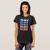 T-shirt Rayon de texte répété moderne (Devant entier)
