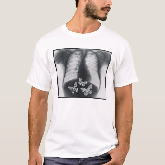 T-shirt Rayon X des papillons dans l'estomac (Devant)