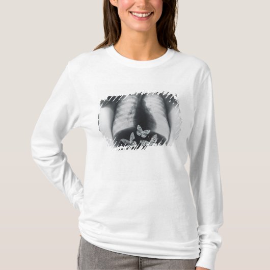 T-shirt Rayon X des papillons dans l'estomac (Devant)