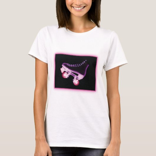 T-shirt Rayon X rose de Rollerskate (Devant)