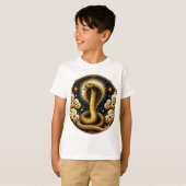 T-shirt Rayonnement Éternel : Le Serpent D'Or" (Devant entier)