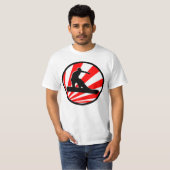 T-shirt rayons rouges snowboard (Devant entier)