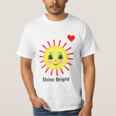 T-shirt Rayons Solaires brillants rouges brillants avec un (Devant)