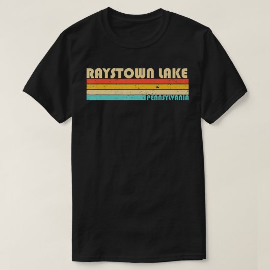 T-shirt RAYSTOWN LAKE PENNSYLVANIA Funny Pêche Camping S (Design devant)