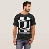 T-shirt Rayure de mod de pépin cyber (Devant entier)