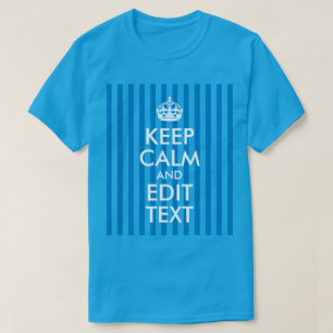 T-shirt Rayure de saphir blanc Gardez votre calme et modif