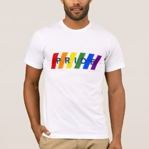 T-shirt Rayures arc-en-ciel de la Fierté