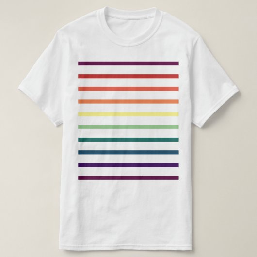 T-shirt rayures d'arc-en-ciel (Design devant)