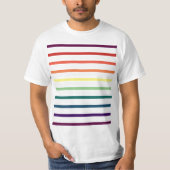 T-shirt rayures d'arc-en-ciel (Devant)