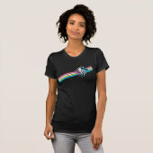 T-shirt Rayures d'arc-en-ciel de Supergirl (Devant entier)