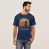T-shirt Rayures de coucher du soleil (Devant entier)