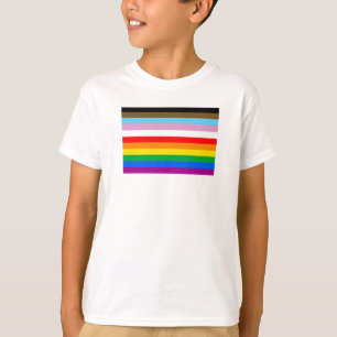 T-shirt Rayures du drapeau de progrès LGBTQ+