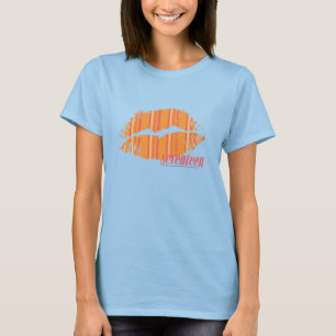 T-shirt Rayures minces oranges